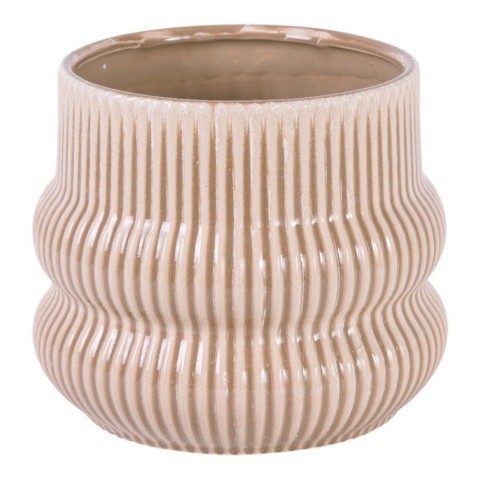 VASO CERAMICA CM.21.5X21.5X18.5 MARRONE